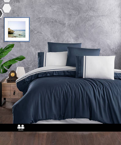 Постільна білизна First Choice Satin Deluxe Євро - Groovy Denim, фото 1