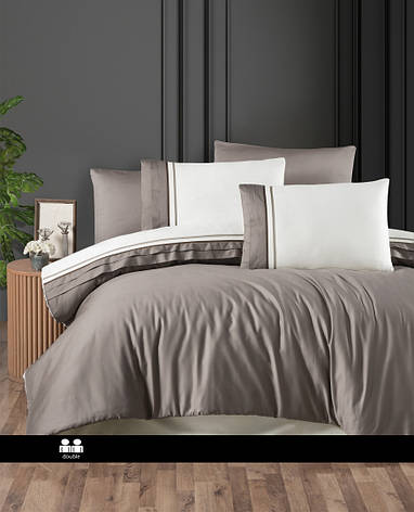 Постільна білизна First Choice Satin Deluxe Євро - Groovy Mink, фото 1