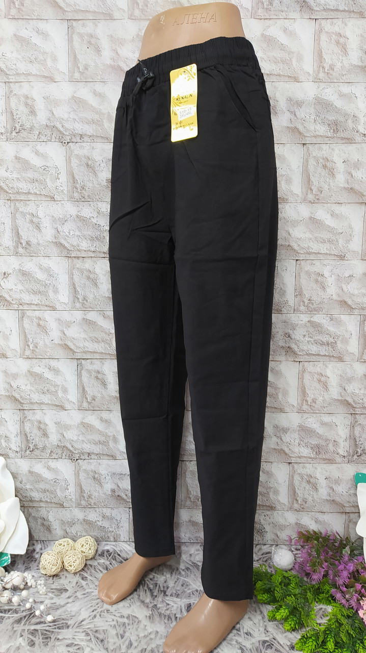 Штани брюки жіночі 5-6XL р. 54-56 чорний колір Kenalin 510-15