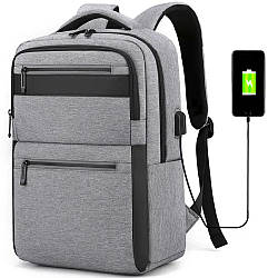 Рюкзак для ноутбука 16", 42x28x16 см, BAG / Міський рюкзак з USB портом / Спортивний рюкзак з зарядкою