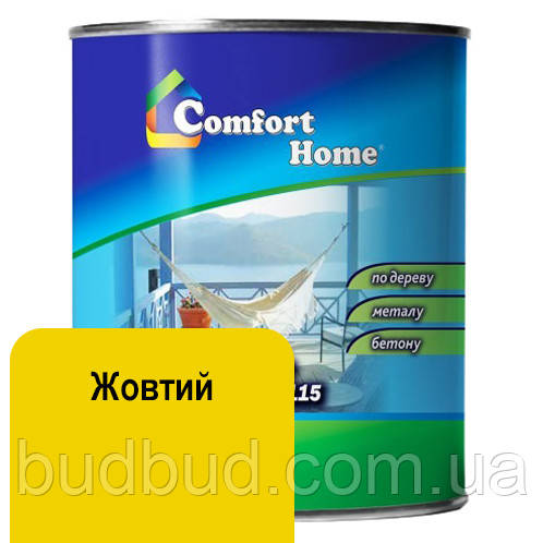 Емаль для дерева та металу (ПФ-115) Comfort Home 0.9 кг, Жовтий