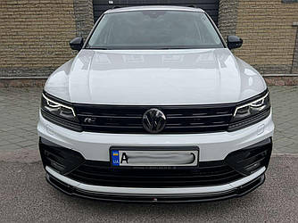 Спліттер VW Tiguan R-line (16-20) елерон тюнінг обвіс