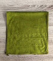 Полотенце микрофибра Визерунок 25х50 Рушник для рук кухонний зеленый