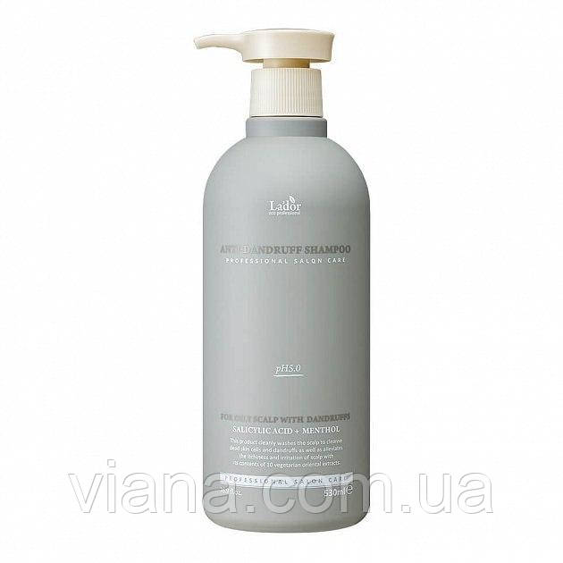 Слабокислотний шампунь проти лупи Lador Anti Dandruff Shampoo 530 мл