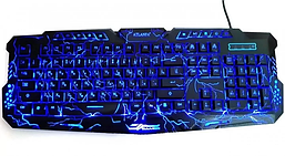 Дротова клавіатура Atlanfa M200L з підсвіткою блискавка (3 кольори)