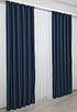 Комплект штор (2шт. 1,5х2,9м.) блекаут, колекція "Midnight". Колір темно-синій. Код 1164ш 30-977, фото 6