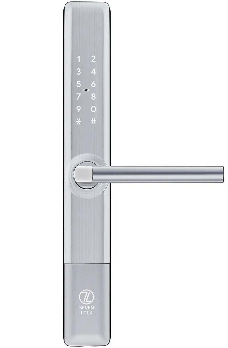 Розумний дверний замок SEVEN LOCK SL-7762B silver