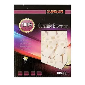 Наполнитель для фильтров, керамические кольца для фильтрации воды аквариуме  SunSun HJS-30, УЦЕНКА!