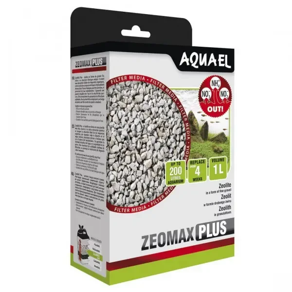 Наповнювач для фільтрів, цеоліт, Aquael ZeoMAX Plus, 1 л. Цеоліт у вигляді дрібного гравію