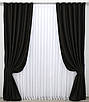 Комплект штор (2шт. 1,5х2,9м.) блекаут, колекція "Midnight". Колір чорний. Код 1165ш 30-978, фото 2