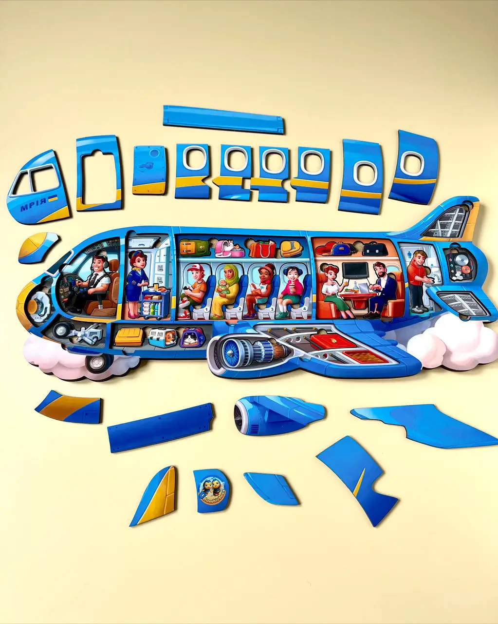 Вкладиш пазл Літак Мрія, Ань-Янь, 50 дет., 47*18 см, (ПСФ161), фото 1