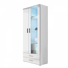 Вітрина у вітальню з ламінованої ДСП та скла Soho S6 2D2S Сama без підсвічування