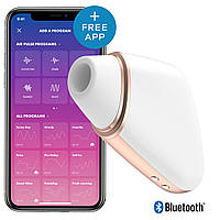 Вакуумный клиторальный стимулятор Satisfyer Love Triangle White с управлением через интернет xochu.com.ua