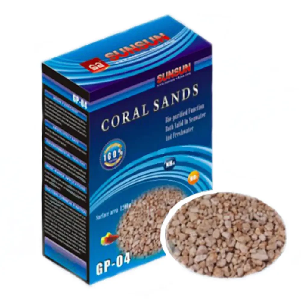 Коралова крихта, SunSun Coral Sands GP-04, 800 г. Нейтралізує із води шкідливі домішки.