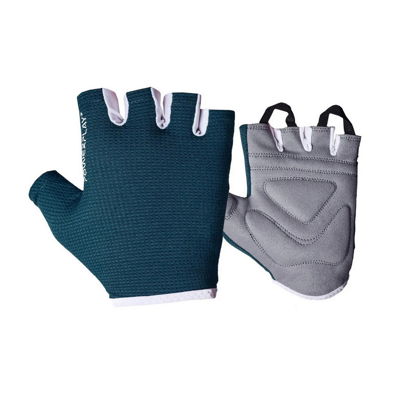 Рукавички для тренувань жіночі PowerPlay Womans Bike Gloves Blue/White 3418 M size