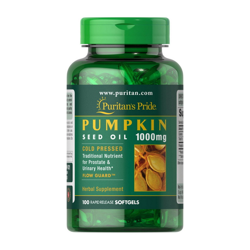 Олія насіння гарбуза Puritan's Pride Pumpkin Seed Oil 1000 mg 100 softgels