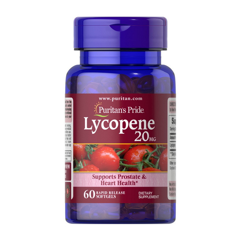 Лікопін Puritan's Pride Lycopene 20 mg 60 softgels