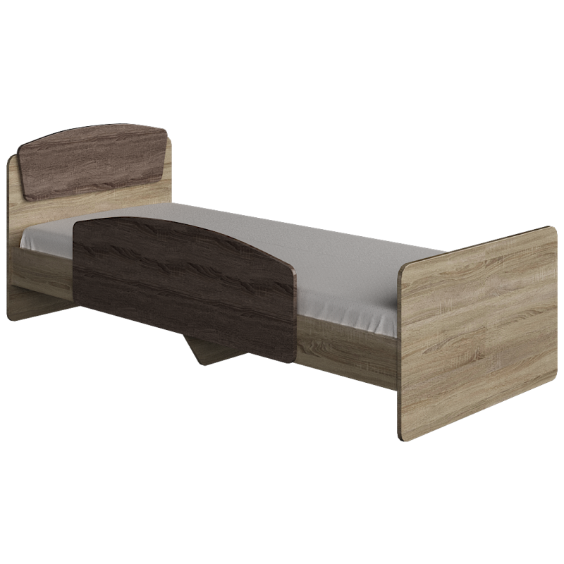 Ліжко Асторія-2 з боковою огорожею 80х190 Еверест