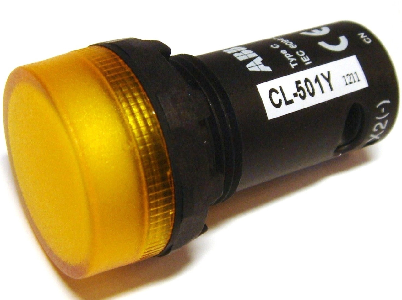 Лампа ABB CL-502Y 24В AC/DC з діодом Жовтий (1SFA619402R5023)