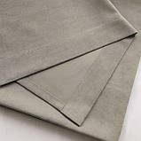 Комплект штори на сірих люверсах 2 шт 140х250 см мікровелюр Сіро-бежевий, фото 6