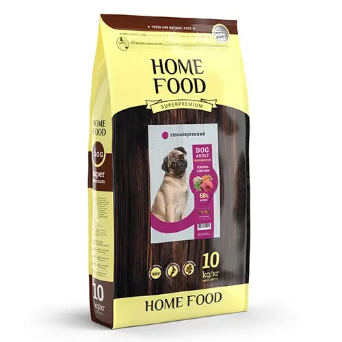 Сухий корм для дорослих собак дрібних та середніх порід Home Food гіпоалергенний телятина з овочами 10 кг