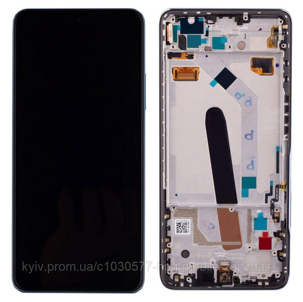 Дисплей Xiaomi Mi 11i / Mi 11X / Mi 11X Pro / Mi 11 Pro Black екран з рамкою, сервісний оригінал (5600030K1100), фото 1