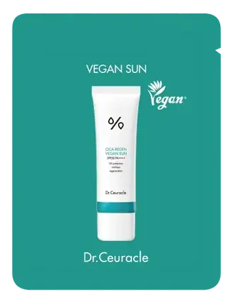 Сонцезахисний крем з центелою Dr.Ceuracle Cica Regen Vegan Sun SPF 50+ PA++, 2 мл, фото 1