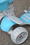 Самокат 5в1 Best Scooter P з додат. колесами, блакитний, фото 3