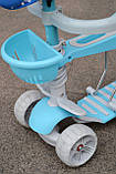 Самокат 5в1 Best Scooter P з додат. колесами, блакитний, фото 6