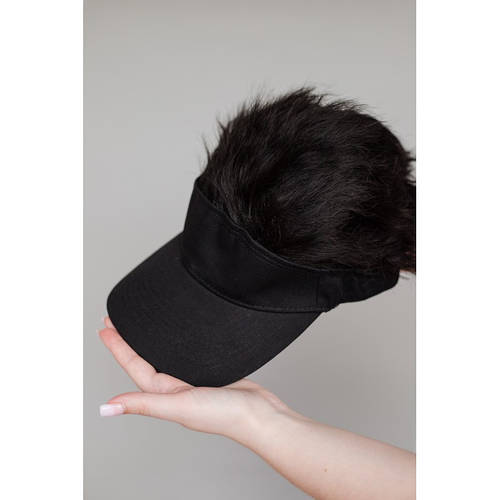 Купить Кепка с черными волосами унисекс черная, цена 500 ₴ — Prom.ua ...