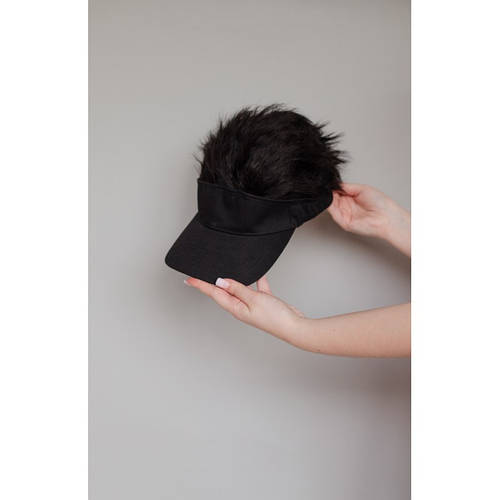 Купить Кепка с черными волосами унисекс черная, цена 500 ₴ — Prom.ua ...