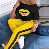 Жіночий прогулянковий костюм з губами, фото 2