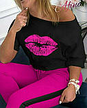 Жіночий прогулянковий костюм з губами, фото 5