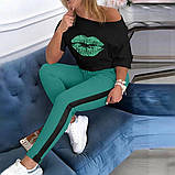 Жіночий прогулянковий костюм з губами, фото 7