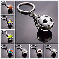 Брелок-м'яч футбол, баскетбол, волейбол, теніс із якісним кільцем із неіржавкої сталі.