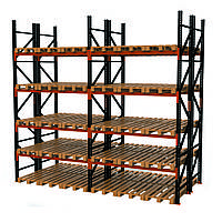 Фронтальный складской стеллаж Heavy 5000x5000x2200-12-16, складской стеллаж для хранения груза на паллетах