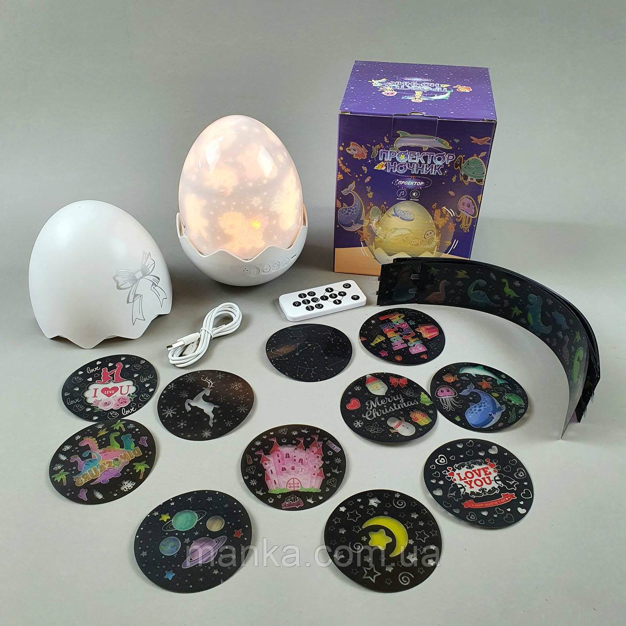 Нічник проектор з музикою а коробці HP 10078, фото 1