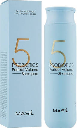 Шампунь з пробіотиками для ідеального об'єму волосся Masil 5 Probiotics Perfect Volume Shampoo 300мл, фото 3