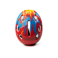 Шлем защитный детский для катания Profi, велосипедный шлем Размер средний (26-20-12 см) Красный