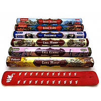 Набір пахощів Tulasi "Дух Бізнеса" 6 видів ароматів з дерев'яною підставкою (DN34585)