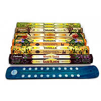 Набір пахощів Tulasi Пряності 6 видів ароматів з дерев'яною підставкою (DN34588)