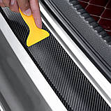 Наклейки на пороги та задній бампер карбонові з логотипом Citroen всі моделі та інші марки автомобілів, фото 8