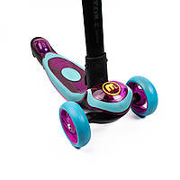 Самокат дитячий триколісний складний iTrike MAXI JR 3-060-24-P самокат для дітей Рожевий Люкс качество!+, фото 3