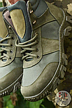 Тактичні армійські черевики, демісезонні, Maple MAX олива, військове шкіряне взуття з нубука, фото 5
