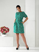 Сукня софт з короткими рукавами по коліна розміри батал, фото 4