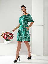 Сукня софт з короткими рукавами по коліна розміри батал, фото 5