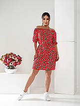 Сукня софт з короткими рукавами по коліна розміри батал, фото 2