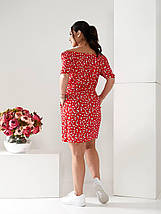 Сукня софт з короткими рукавами по коліна розміри батал, фото 3