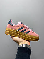 Жіночі кросівки Adidas Gazelle Bold Pink Glow адідас газель гуччі замша рожеві