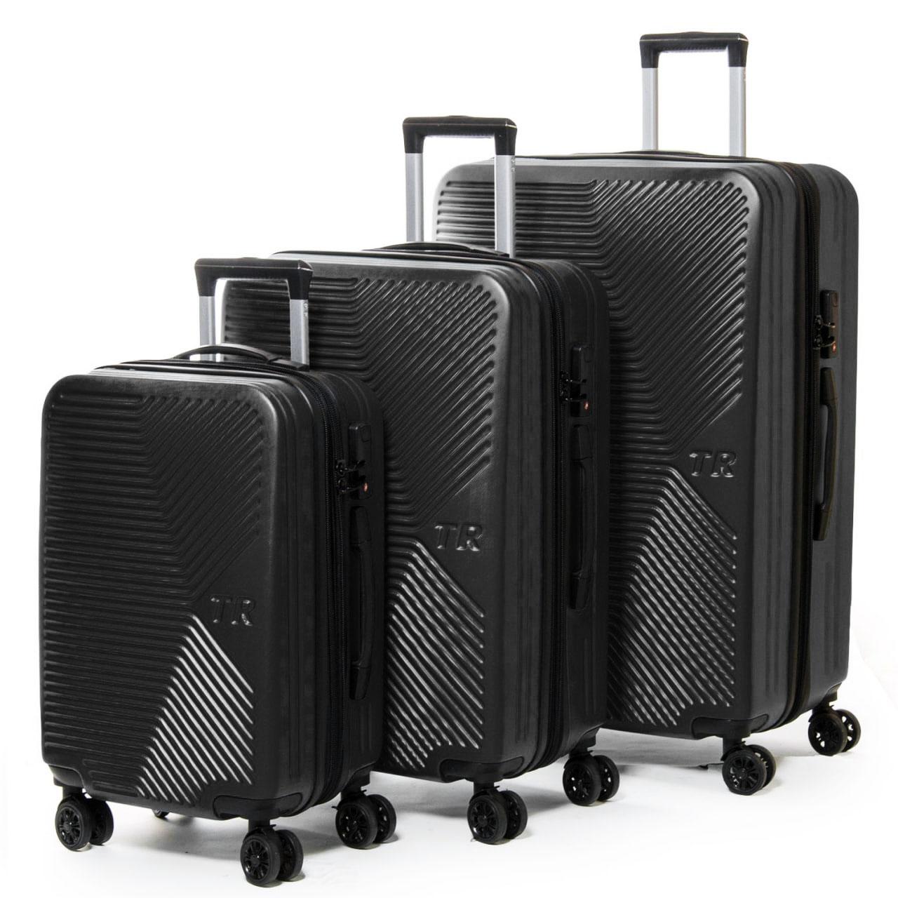 Дорожня валіза 31 ABS-пластик FASHION 804 black.Дорожні валізи на колесах гуртом і в роздріб в Україні, фото 1